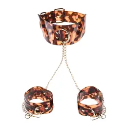 Sportsheets Amber Neck and Wrist Restraint Set, Adjustable, Gold Details
