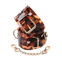 Sportsheets Amber Adjustable Hand Restraints Tortoiseshell Design