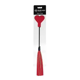 Sportsheets S&M Amor Heart Crop - Red Faux Leather Compact Model