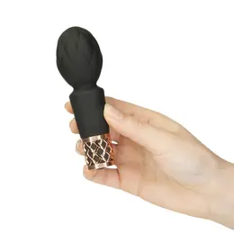 Pillow Talk Secrets Pleasure Wand Black - Compact Flexible Massager