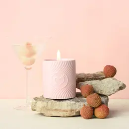 HighOnLove Pink Lychee Martini Massage Candle 120g - Hemp & Coconut Oils