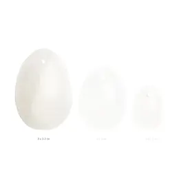 La Gemmes Yoni Egg Clear Quartz L - Natural Crystal Wellness Trainer 5cm
