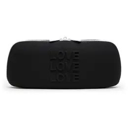 Happy Rabbit LOVE Storage Zip Bag Medium Black - Secure Silicone Case