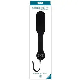 Sportsheets Sincerely Onyx Black Acrylic Bow Tie Impact Paddle 34cm