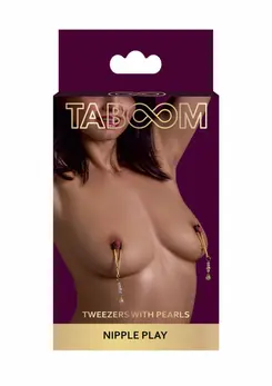 TABOOM Tweezers With Pearls Adjustable Nipple Accessory Silver