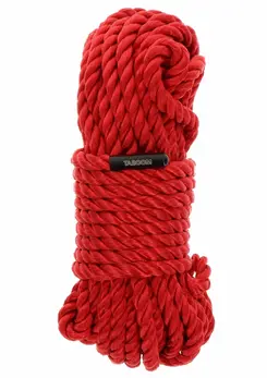 TABOOM Bondage Rope 10 Meter 7mm - Soft Skin-Friendly Black Cord