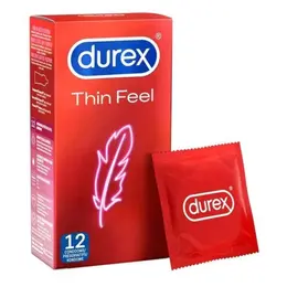 Durex Thin Feel 12-Pack Ultra-Thin Anatomical Latex Protection