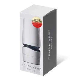 Tenga Aero Silver Intimate System with Adjustable Suction, Medium Size