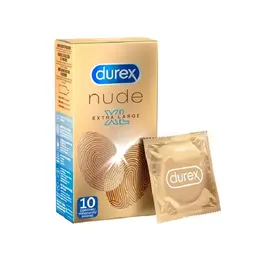 Durex Nude XL Intimate Protection Condoms 10-Pack Ultra Thin 57mm