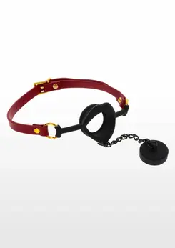 TABOOM Kinky Gag with Removable Plug - Adjustable Silicone Strap