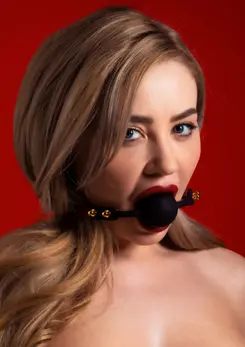 TABOOM Silicone Ball Gag Adjustable Black - Premium Silicone, Unisex