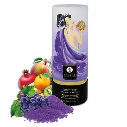 Shunga Bath Salts Exotic Fruits 500g - Dead Sea Crystals & Fragrant Candle