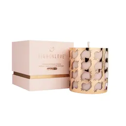 HighOnLove Massage Candle Rose Bud Scent 250ml with Cannabis Seed Oil