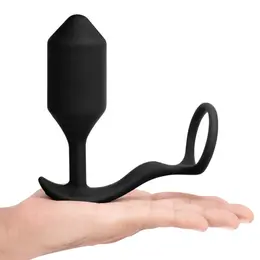 b-Vibe Snug & Tug XL Vibrating Silicone Ring & Weighted Plug Set