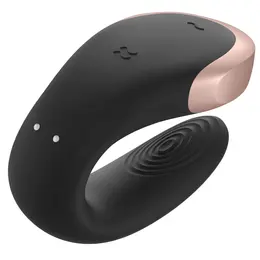 Satisfyer Double Love Black - App-Controlled Couples Device, Waterproof