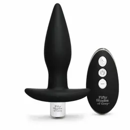 Fifty Shades of Grey Relentless Vibrations Remote Silicone Plug Black