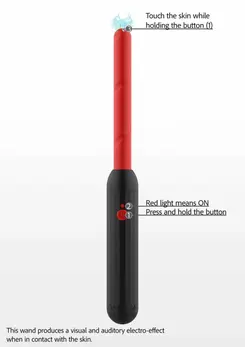 TABOOM Prick Stick Electro Shock Wand USB Rechargeable Black