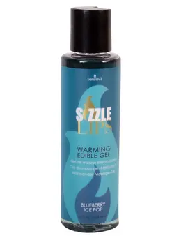 Sensuva Sizzle Lips Edible Warming Gel Blueberry Ice Pop 125ml