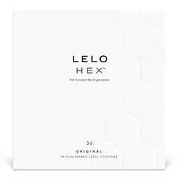 LELO HEX Original 36-Pack Condoms - Hexagonal Structure, Standard Size