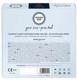 Mister Size 60 mm Condoms 36-Pack - Tailored Comfort & Secure Fit