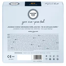 Mister Size 57mm Condoms 36-Pack - Tailored Fit, Ultra Thin, Latex