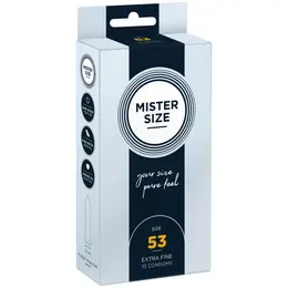 Mister Size 53 mm Condoms 10-Pack - Tailored Comfort & Secure Fit
