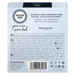 Mister Size 53 mm Anatomically Tailored Condoms 3-Pack