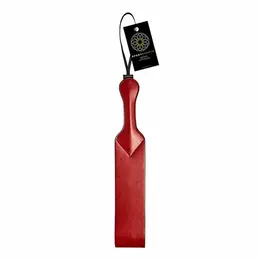 Sportsheets Saffron Loop Paddle - PU Leather Red-Black, Secure Grip