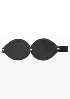 TABOOM Infinity Blindfold Vegan Leather Adjustable Black Mask