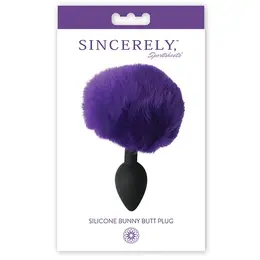 Sportsheets Sincerely Silicone Bunny Plug Purple 14cm Ergonomic Design
