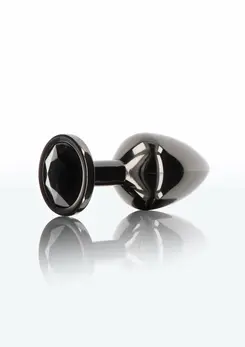 TABOOM Butt Plug With Diamond Jewel L Black Aluminium Large