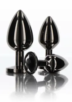 TABOOM Butt Plug With Diamond Jewel L Black Aluminium Large