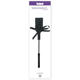 Sportsheets Sincerely Lace Crop - Elegant Black Lacy Impact Tool 30.5cm
