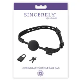 Sportsheets Sincerely Locking Lace Silicone Ball Gag - Adjustable Design