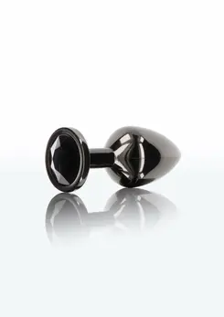 TABOOM Butt Plug With Diamond Jewel M Black Aluminium Medium