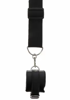 TABOOM Door Bars & Adjustable Velvet-Lined Wrist Cuffs Set Black