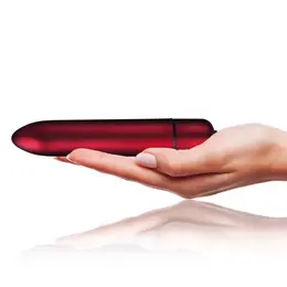Rocks-Off Rouge Allure Compact Vibrating Bullet, 10 Functions, Red