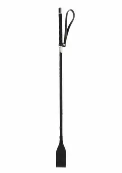 TABOOM Riding Crop Vegan Leather Black 66cm - Durable Handle