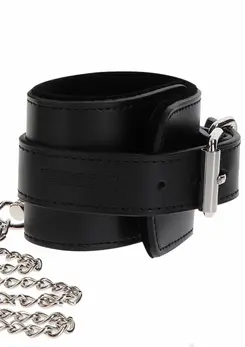 TABOOM Heavy Collar & Wrist Cuffs Set with Velvet Lining, Adjustable Fit