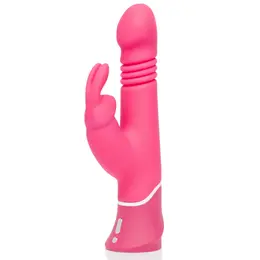 Happy Rabbit Thrusting Pink Dual-Motor Silicone Intimate Machine 23cm