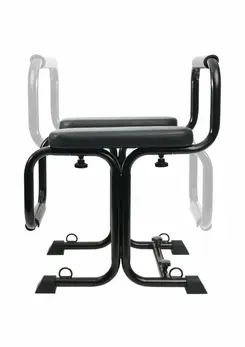 Bangers Bondage Seat with 8 Attachment Points, Padded Armrests, Black