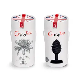 Gvibe Gplug Twist Intimate Silicone Plug with Vibration, 3.9 cm, Black
