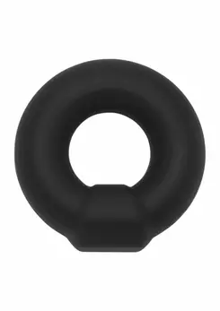 Hidden Desire Stud C-Ring Soft Silicone Adjustable Black