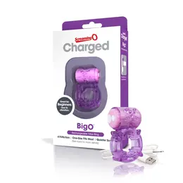 The Screaming O Charged Big O Rechargeable Intimate Ring Purple