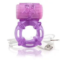 The Screaming O Charged Big O Rechargeable Intimate Ring Purple