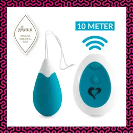 FeelzToys Anna Intimate Remote Vibrating Egg Deep Green, 10 Modes