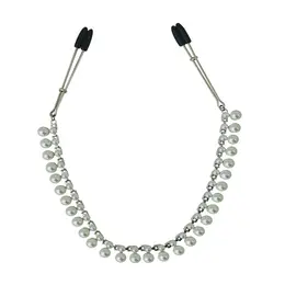 Sportsheets Sincerely Pearl Chain Nipple Clips, 40.6 cm, Elegant Design