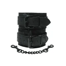 Sportsheets Sincerely Lace Cuffs - Elegant Black Adjustable Model