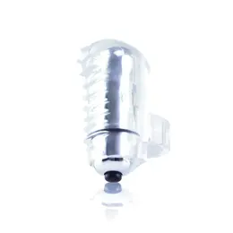 The Screaming O FingO Wavy Clear Finger Vibe, Ergonomic Silicone, Waterproof