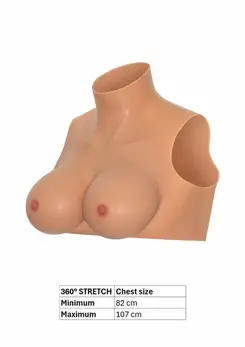 ALTER EGO Wearable Breasts Crop Top D Cup Silicone High Neck